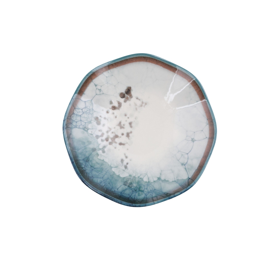 24-osaline söögikomplekt, sinine/portselan