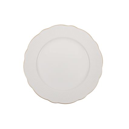24-osaline söögikomplekt, valge/kuldne, portselan