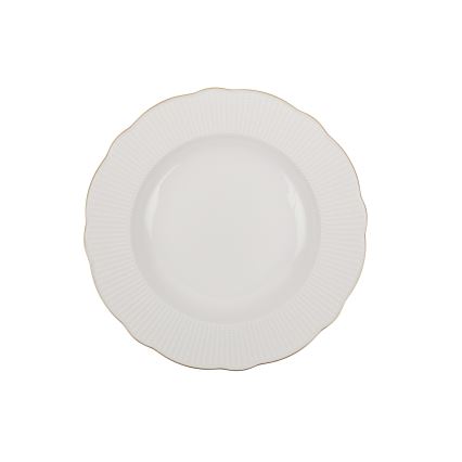 24-osaline söögikomplekt, valge/kuldne, portselan