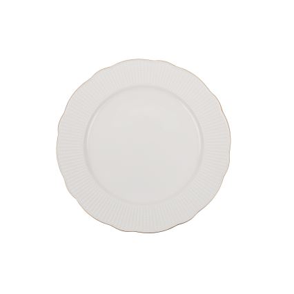 24-osaline söögikomplekt, valge/kuldne, portselan