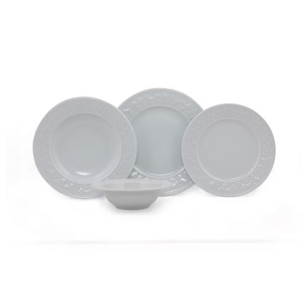 24-osaline söögikomplekt, valge/portselan