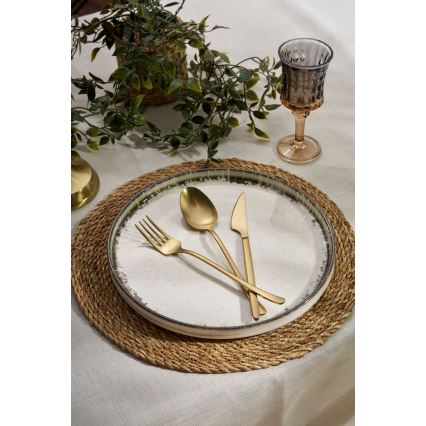 24-osaline söögikomplekt, valge/pruun, portselan