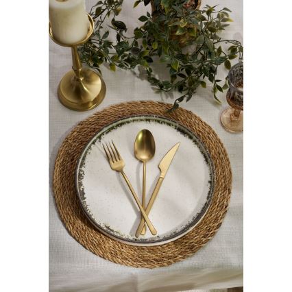 24-osaline söögikomplekt, valge/pruun, portselan