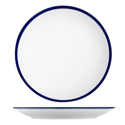 24-osaline söögikomplekt, valge/sinine, portselanist