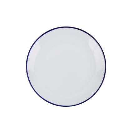 24-osaline söögikomplekt, valge/sinine, portselanist