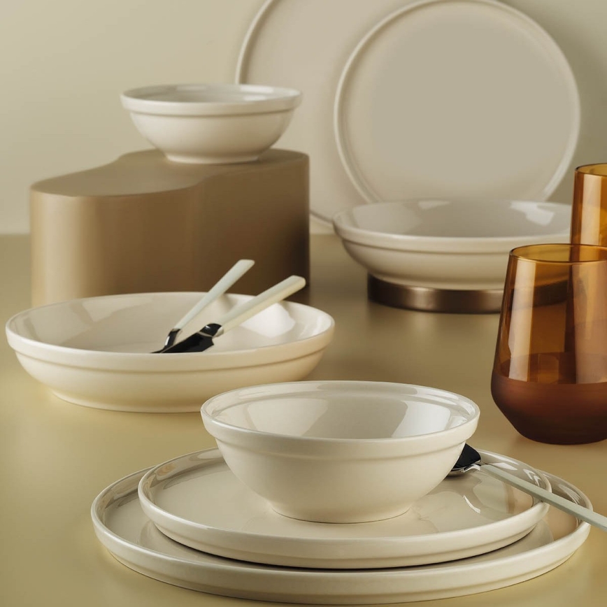 24-osaline sööginõude komplekt, beež/portselan