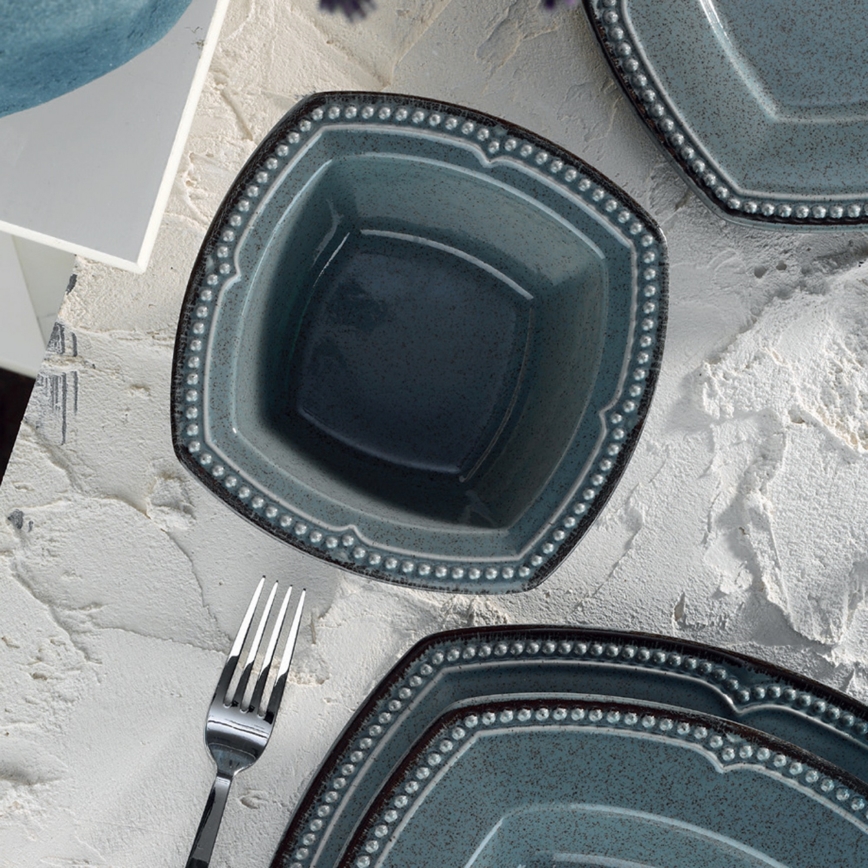 24-osaline sööginõude komplekt, sinine/portselan