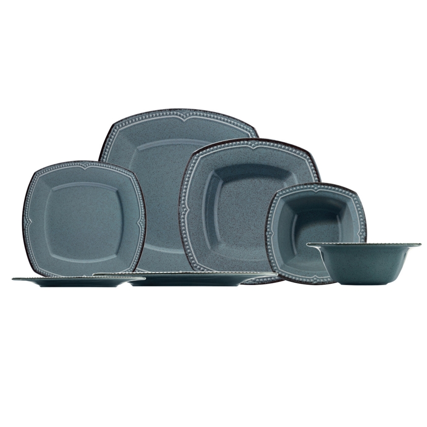 24-osaline sööginõude komplekt, sinine/portselan