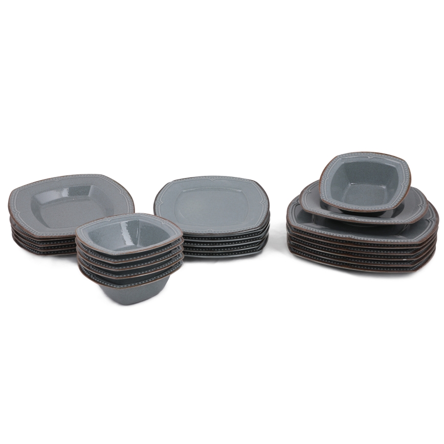 24-osaline sööginõude komplekt, sinine/portselan