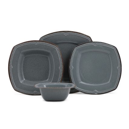 24-osaline sööginõude komplekt, sinine/portselan