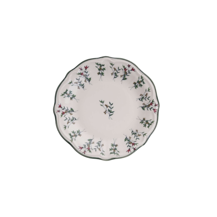 24-osaline sööginõude komplekt valge/roheline/portselan