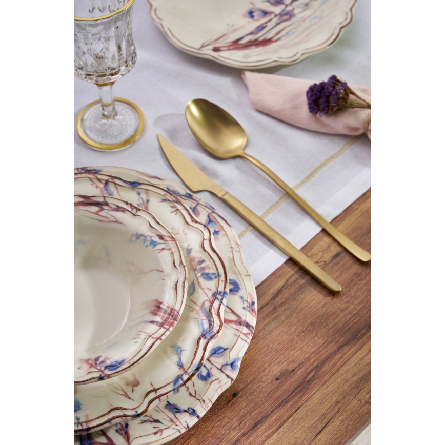 24-osaline värvikirev portselanist söögikomplekt