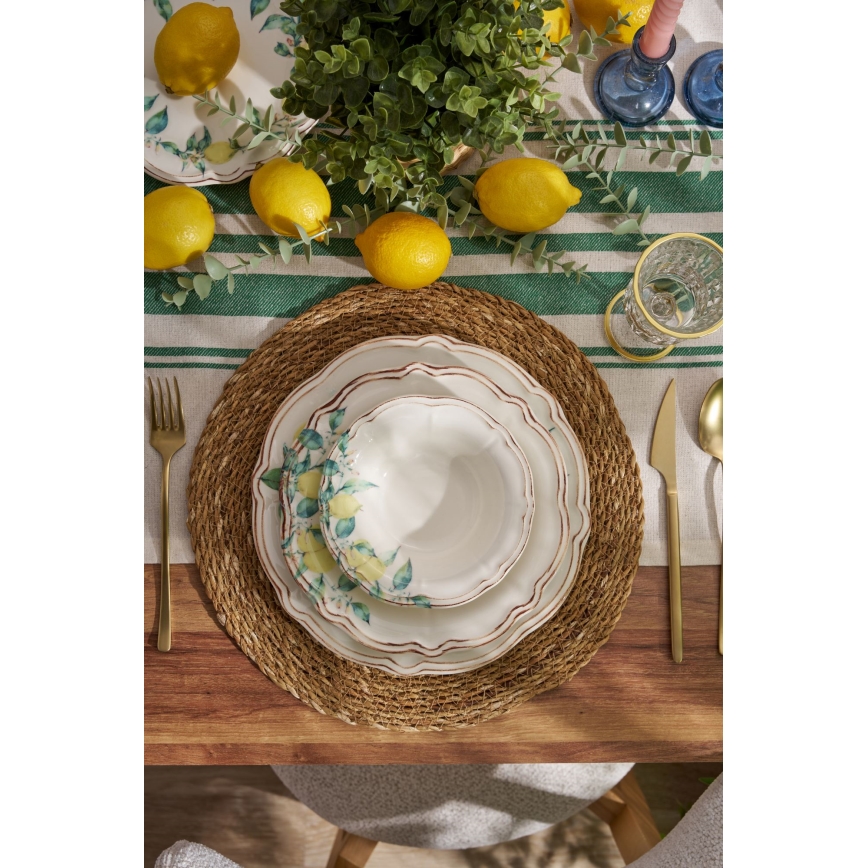 24-osaline värvikirev portselanist sööginõude komplekt