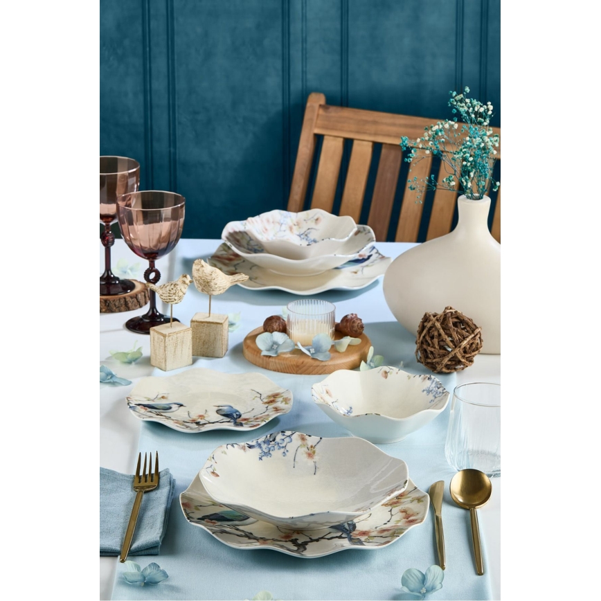 24-osaline värviline/portselan sööginõude komplekt