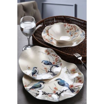 24-osaline värviline/portselan sööginõude komplekt