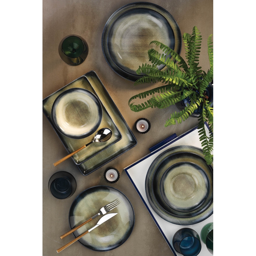 26-osaline nõudekomplekt sinine/pruun/portselan