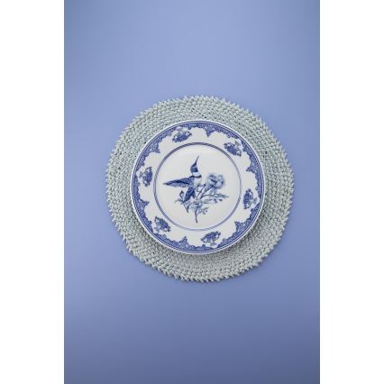 26-osaline portselanist söögikomplekt, valge/sinine