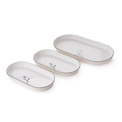 27-osaline portselanist söögikomplekt, valge/must