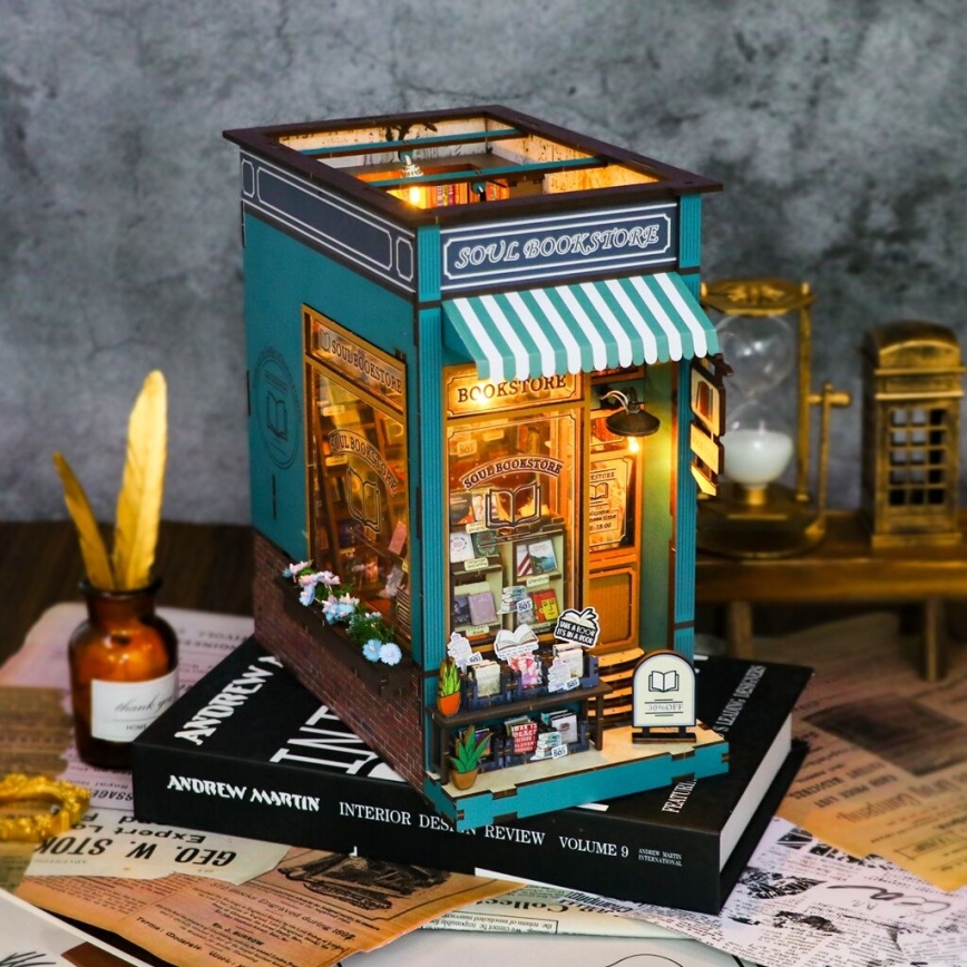 2Kids Toys - 3D-pusle LED Raamatuhoidja Soul raamatupood 2xAAA