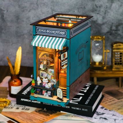 2Kids Toys - 3D-pusle LED Raamatuhoidja Soul raamatupood 2xAAA