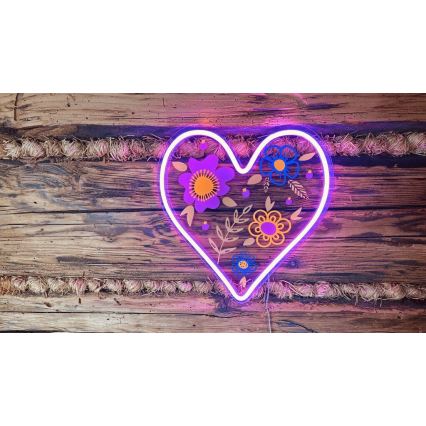 2Kids Toys - LED Neoon seinakaunistus LED/5W/USB süda