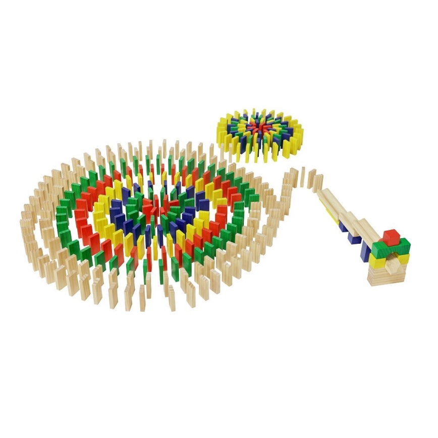 2Kids Toys - Värviline puidust domino, 400 osa