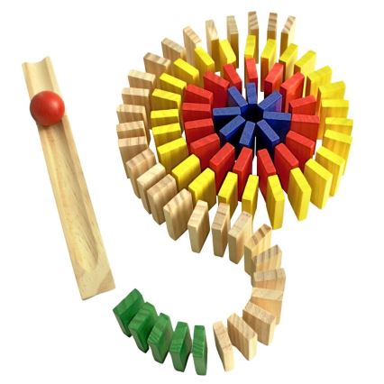 2Kids Toys - Värviline puidust domino, 400 osa