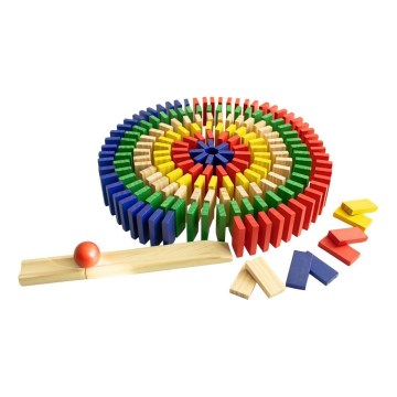 2Kids Toys - Värviline puidust domino, 800 tk