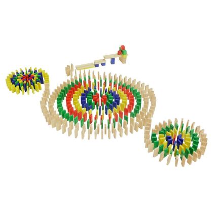 2Kids Toys - Värviline puidust domino, 800 tk