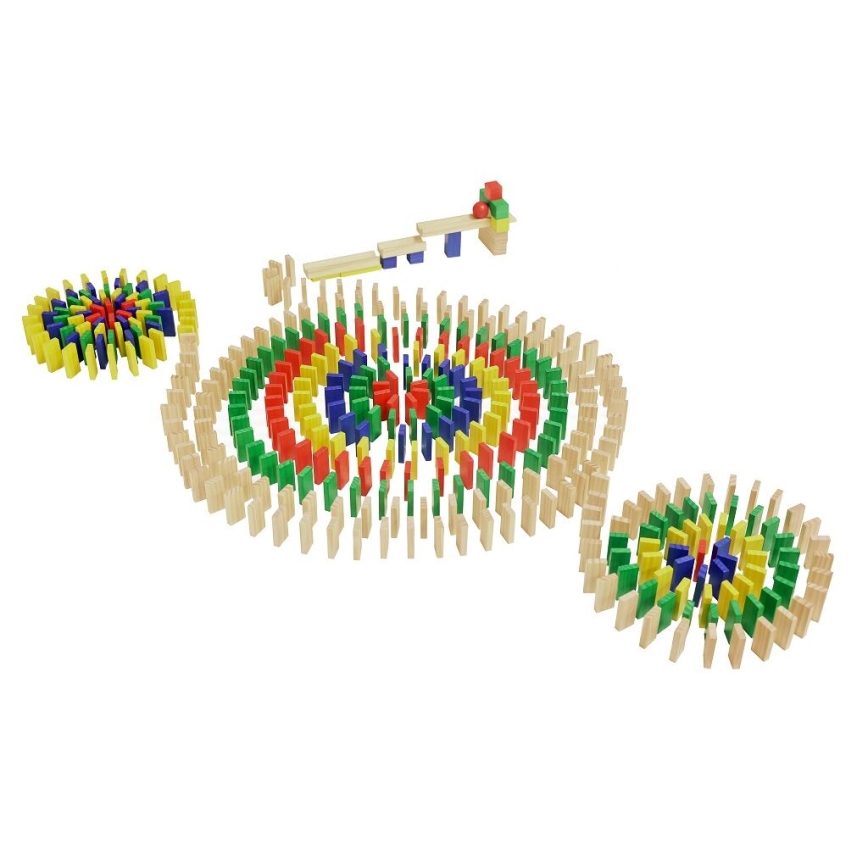 2Kids Toys - Värviline puidust domino, 800 tk