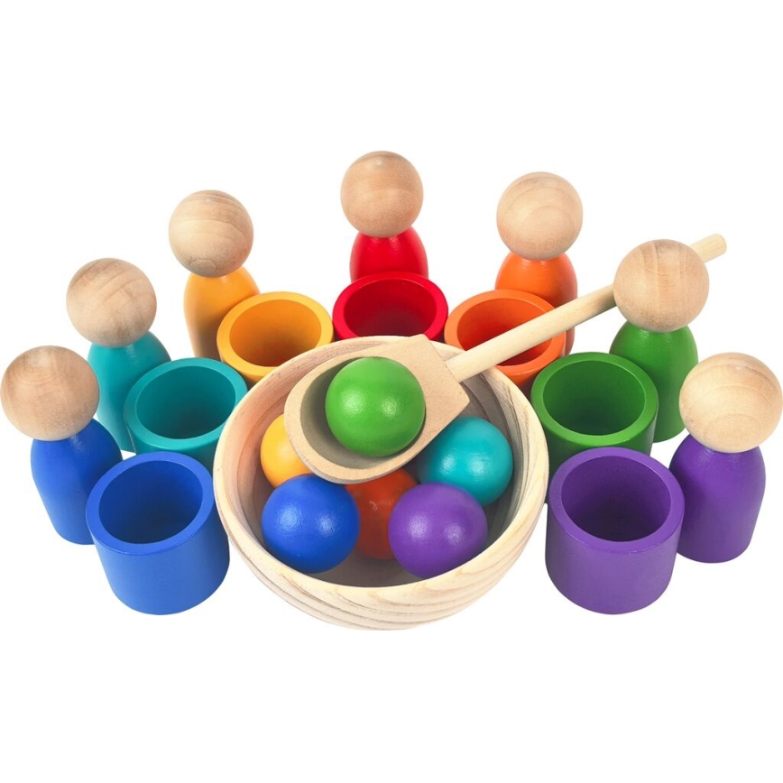 2Kids Toys - vikerkaarenukud pallidega, 7 värvi