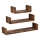 3-osaline seinariiulite komplekt SHELFY, pruun