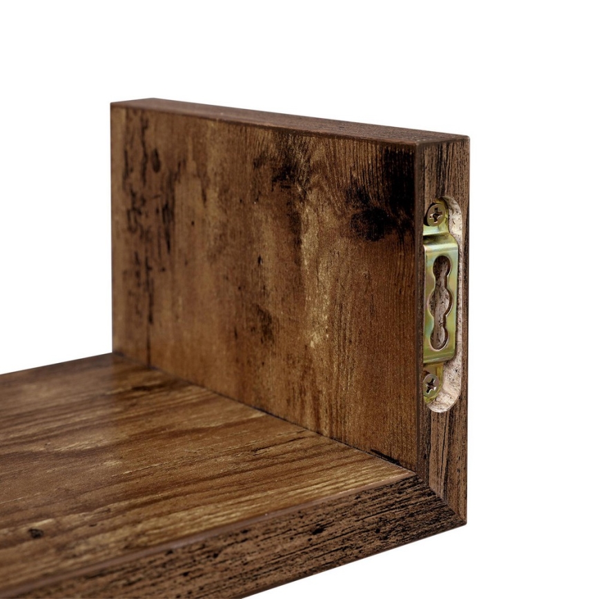 3-osaline seinariiulite komplekt SHELFY, pruun