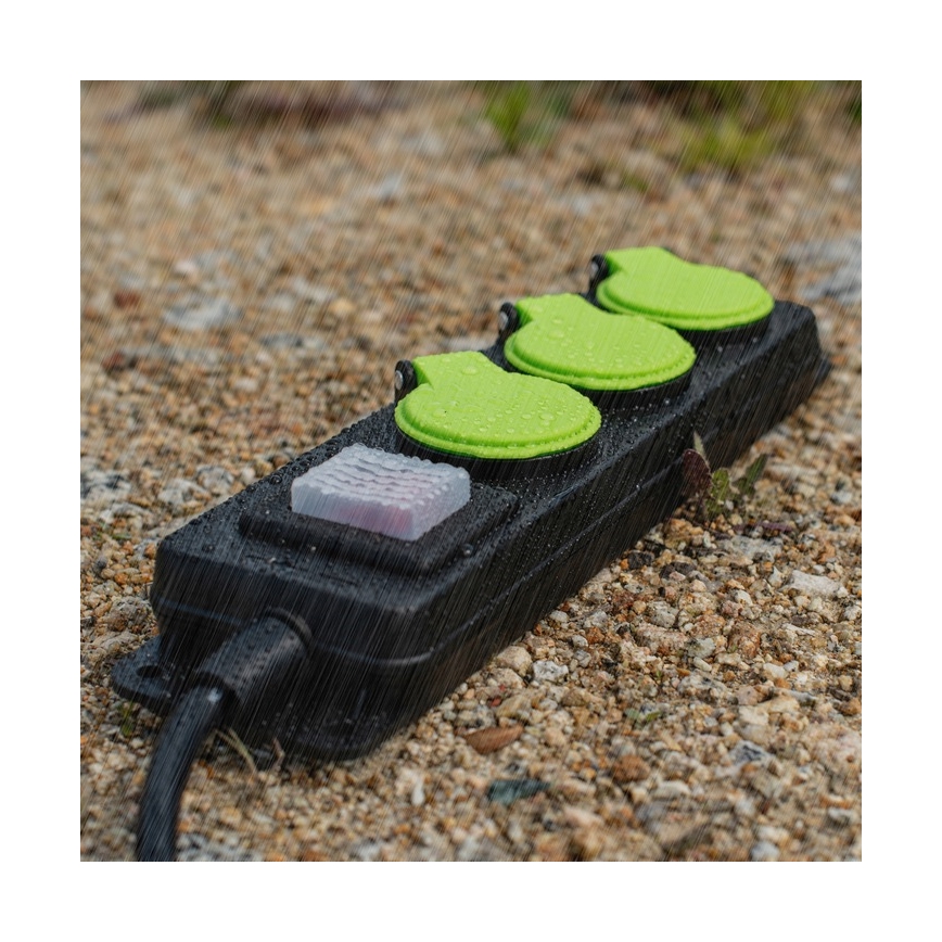 3-pesaline pikendusjuhe lülitiga 20m IP44