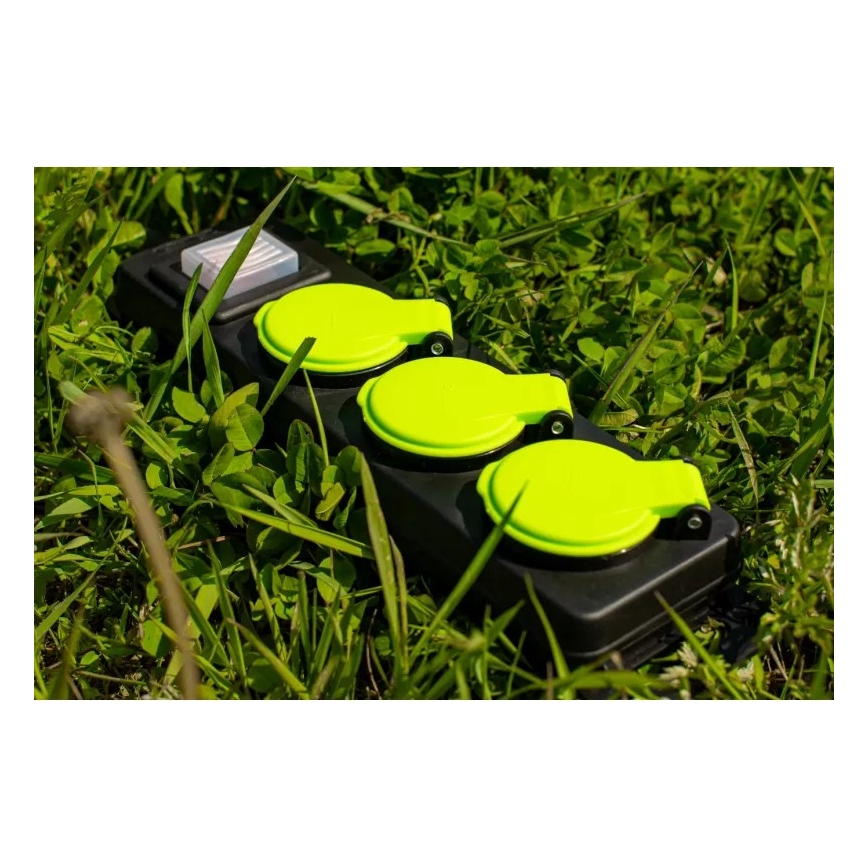 3-pesaline pikendusjuhe lülitiga 20m IP44