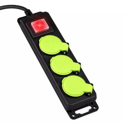 3-pesaline pikendusjuhe lülitiga 20m IP44