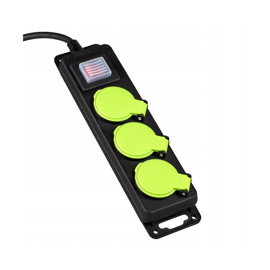 3-pesaline pikendusjuhe lülitiga 20m IP44