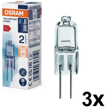 3-pirni komplekt HALOSTAR ahjupirn G4/20W/12V 2700K - Osram