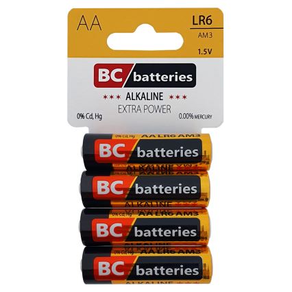 4 tk Alkaline patarei EXTRA POWER AA 1,5V