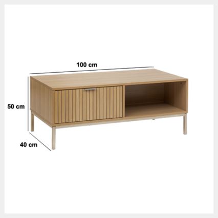 5five - ESEN pruun kohvilaud 100x40 cm
