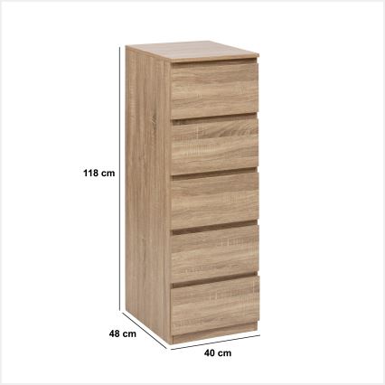 5five - Kummut HEIM 40x118x48 cm pruun