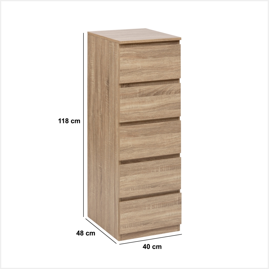 5five - Kummut HEIM 40x118x48 cm pruun