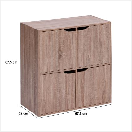 5five - Kummut TIDY 68x68x32 cm pruun