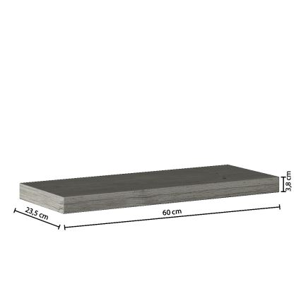 5five - seinale kinnitatav riiul HYLE 60x24 cm hall tamm