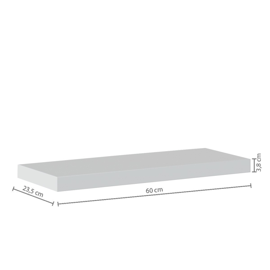5five - Seinale kinnitatav riiul HYLE 60x24 cm valge
