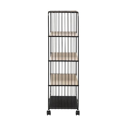 5five - Serveerimislaud/ratastel riiul COLGE 97x55 cm must/beež