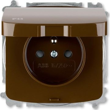 ABB 6619A-A06997 H - Raamita kodune seinapistikupesa TANGO 250V IP44 pruun