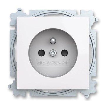ABB 6619T-A06657 500 - Kodune pistikupesa raamita ZONI 250V valge