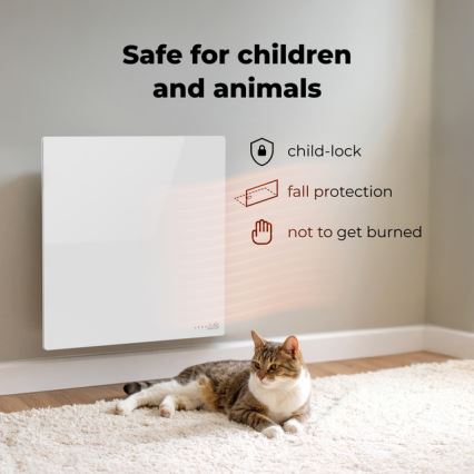 AENO - Nutikas elektriline infrapaneel 500W ajastaja/termostaat Wi-Fi valge