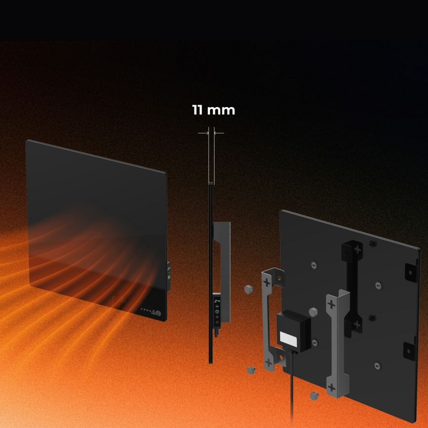 AENO - Nutikas elektriline infrapaneel 500W ajastaja/termostaat Wi-Fi valge